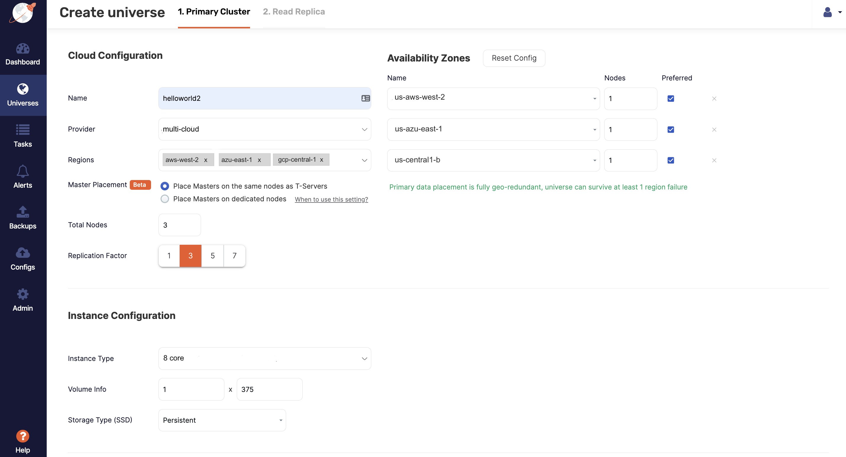 New universe details New universe details